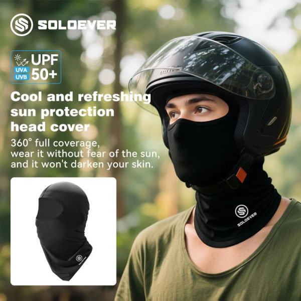 SOLOEVER UPF50+ Fishing Cycling Sunshade Outdoor Headscarf Half Face Mask CS Neck Warmer Headgear Sports Sukan Microfiber