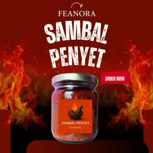 Feanora Sambal Penyet Berat 180gram  sedia untuk dimakan produk tempatan Makanan Food