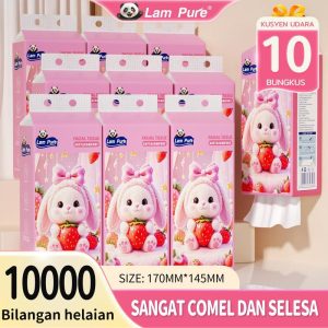 [ 5 Pek/10 Pek] Tisu Muka Gantung Arnab Comel, 4 Lapis, 1000 Helaian, 5 Pek atau 10 Pek Tersedia