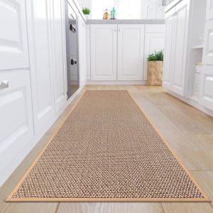 Alas Kaki Dapur Panjang Kitchen Mat Carpet Anti Slip Waterproof Oil Proof Rubber Backing Woven Linen Floor Mat Absorbent Outdoor Entrance Long Kitchen Runner Rug