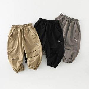 Ready Stock Kids Cargo Pants Unisex - Boys & Girls Cargo Pants, Children's Trousers, Track Pants - Breathable & Sun Protection-zlch