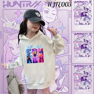 Baju Hoodie Kanak-kanak Pemburu Iblis Kpop, Stok Sedia, Bercetak Grafik Rumi Zoey Mira Huntrix, Untuk Lelaki dan Perempuan, Hoodie # 18 Clothes Tops