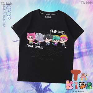 Kemeja-T Filem Pemburu Iblis, Gaya KPop, Untuk Kanak-kanak Lelaki, Uniseks, Percetakan Fesyen, Sesuai untuk Kanak-kanak Lelaki dan Perempuan, # DH009