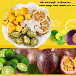 Jualan musim panas, teh markisa, kumkuat dan limau (15 pek, percuma 5 pek) — lengkap dengan vitamin C　aroma buah yang kaya, teman penyegar musim panas