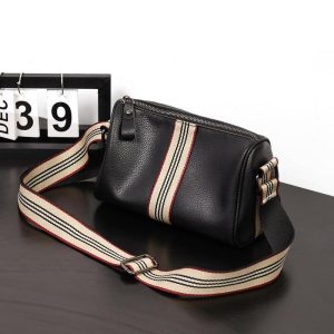 Casual Solid Color Men's Crossbody Bag PU Leather Simple And Atmospheric Crossbody Shoulder Bag