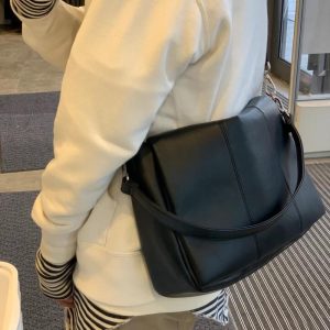 Bag Sling Bag Black Messenger Shoulder Beg A4 Elegant Casual Fashion Leather for Men