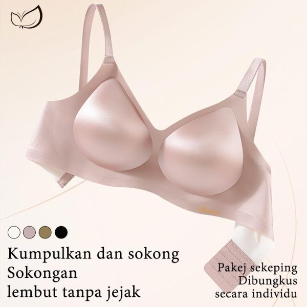 Magic Will Bra Satin Push Up Tanpa Cincin Tipis Anti Kendur Bernafas Pad Kawal Bentuk