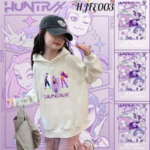 Baju Hoodie Kanak-kanak Pemburu Iblis Kpop, Stok Sedia, Bercetak Grafik Rumi Zoey Mira Huntrix, Untuk Lelaki dan Perempuan, Gaya # 054 Clothes Tops