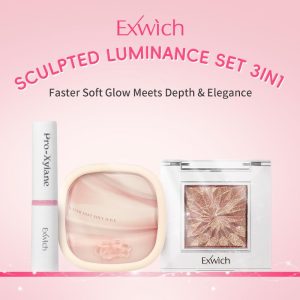 【HOT】Exwich 3PCS 3IN1 Makeup Set- Lip Balm+Cushion+Highlight Powder -Sculpted Luminance Set