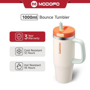 MODOFO 32oz Bounce Tumbler with Straw Thermos Bottle Botol Air Tahan Sejuk Aquaflask Tumbler Stainless Steel Water Bottle modofo tumbler botol thermos Tumbler Murah