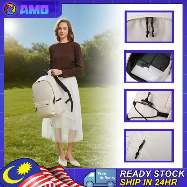 AMG Korean Unisex Large Capacity Backpack Nylon Waterproof Schoolbag