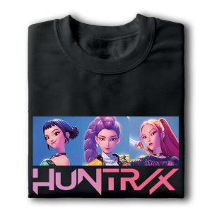 Baju-T Pemburu Iblis, Gaya Kpop, Rekaan Huntrix, Untuk Lelaki dan Wanita, Gaya Harajuku, Tee Kasual, 03, Pakaian Pemburu Iblis