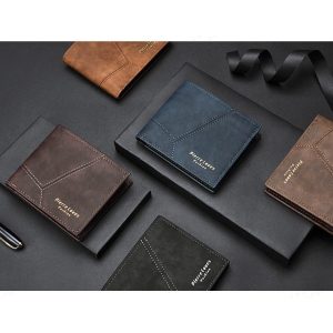 WALLET READY STOCK Men Short Wallet Bi-Fold Purse Lelaki Dompet Pendek Murah Hadiah lelaki