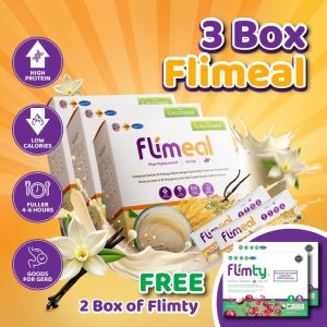 Best Combo 3 Box Flimeal Vanilla Get FREE 2 Box Flimty