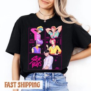 Kemeja-T Huntrix Pemburu Iblis, Gaya Kpop, Untuk Kanak-kanak dan Remaja, Tee Kasual Harajuku, Pakaian Cetakan Lelaki Saja, 12 Tops
