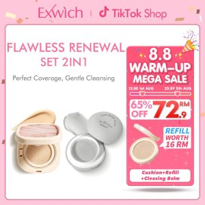 【HOT】Exwich 2PCS 2IN1 Makeup Set- Perfect Cover Cushion+Perfect Purity Cleansing Balm-PERFECT COVER CUSHION | Smooth, Long-Lasting, and Natural Glow PERFECT PURITY CLEANSING BALM | Deep Cleanse, Pure Skin