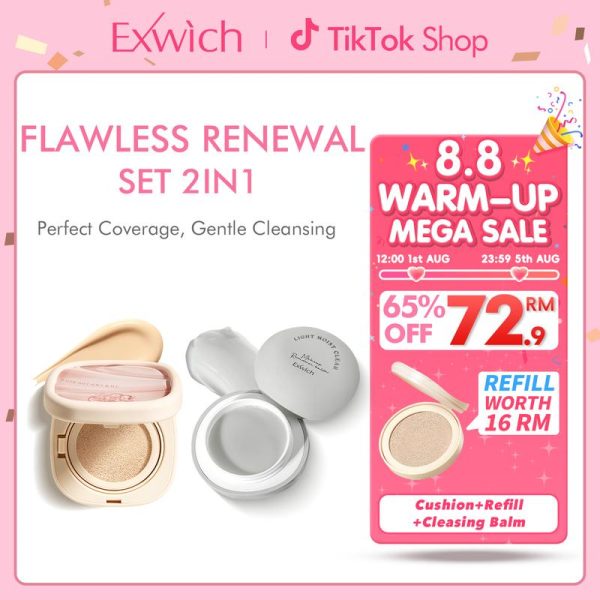 【HOT】Exwich 2PCS 2IN1 Makeup Set- Perfect Cover Cushion+Perfect Purity Cleansing Balm-PERFECT COVER CUSHION | Smooth, Long-Lasting, and Natural Glow PERFECT PURITY CLEANSING BALM | Deep Cleanse, Pure Skin