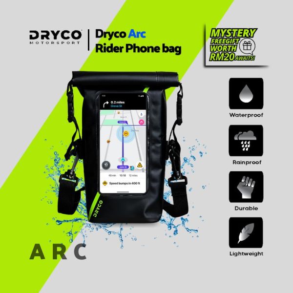 Dryco Arc - Rider Phone bag ( Waterproof Backpack | Motorcycle | Riding Backpack | Easy Acces | Compartment )