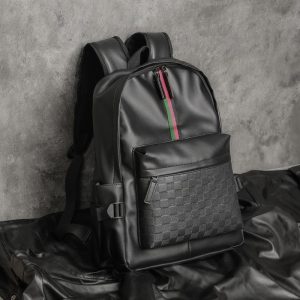 READY STOCK Backpack Leather Waterproof Fashionable PU Leather Korean Women/Men Backpack