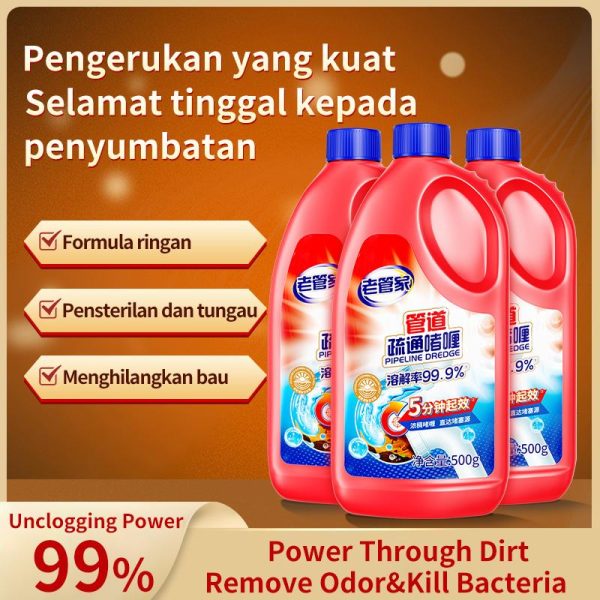 NATRUTH Liquid Drain Cleaner  Pipeline cleaner Powerful Home Clean Drain Remover Pembersih Longkang Cecair Drain Cleaner Pipeline Dredge Pembersih Saluran Paip Cleanser